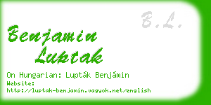 benjamin luptak business card